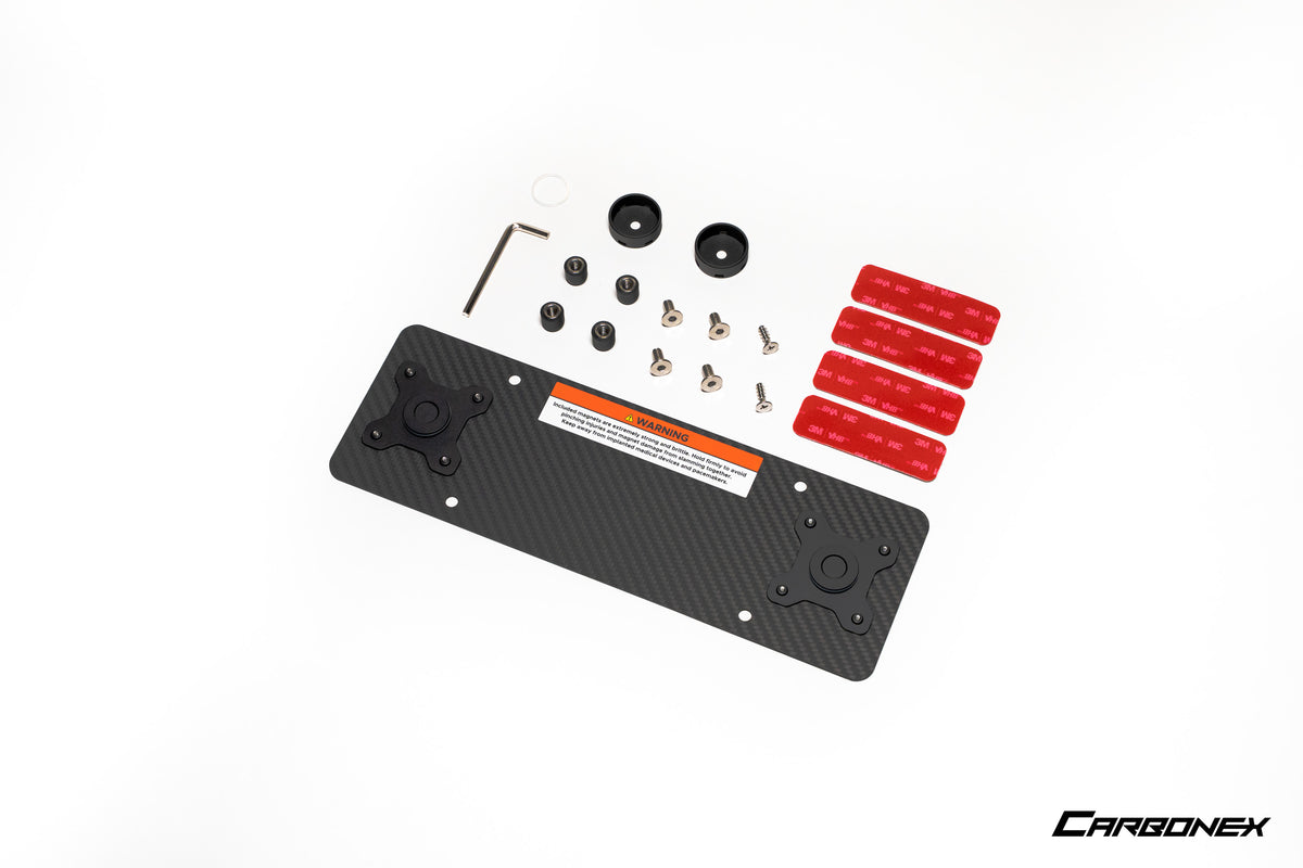 Install detail — carbon plate mount